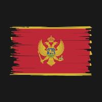 Montenegro Flag Brush Vector