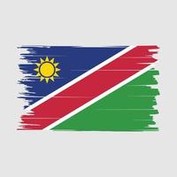 vector de pincel de bandera de namibia