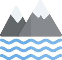 icono de glifo de paisaje de bahía vector