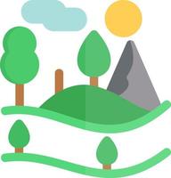 Forest Landscape Glyph Icon vector