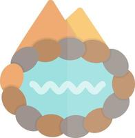 Hot Spring Landscape Glyph Icon vector