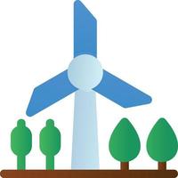 Windmill Landscape Glyph Icon vector