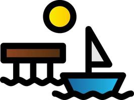 Dock Landscape Glyph Icon vector