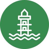 Lighthouse Landscape Glyph Icon vector