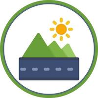 Hills Landscape Glyph Icon vector