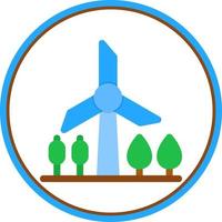 Windmill Landscape Glyph Icon vector