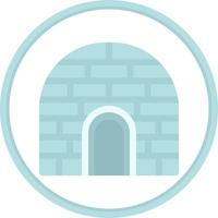 Igloo Landscape Glyph Icon vector