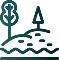 Lake Landscape Glyph Icon vector