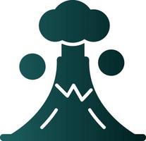 Volcano Landscape Glyph Icon vector