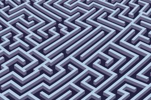 Maze background. Labyrinth with walls and paths, isometric, 3D rendering, abstract backdrop. vector
