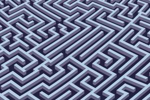 Maze background. Labyrinth with walls and paths, isometric, 3D rendering, abstract backdrop. vector