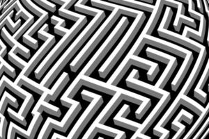 Maze background. Labyrinth with walls and paths, isometric, 3D rendering, abstract backdrop. vector