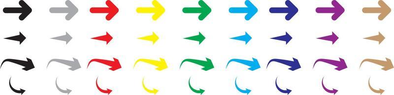 Arrows colorful set .Arrows. Arrow icon. Colorful arrows . Vector illustration