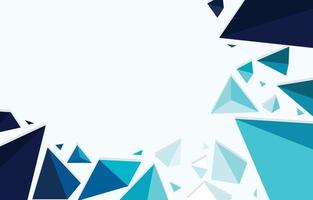 Blue Crystal Pieces Triangular Triangulation Polygon Design Background vector