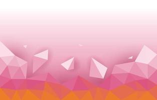 Yellow Pink Triangular Triangulation Polygon Design Background vector