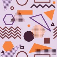 Geometric Memphis Lines Dots Background Seamless Pattern Wallpaper vector