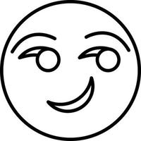Smirking Face Vector Icon Design