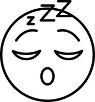 Sleeping Face Vector Icon Design