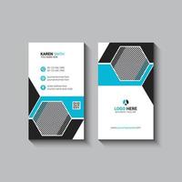 Vector modern business card vertical template design pro