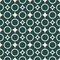 Abstract small geometric pattern. Geometric small circle star random pattern shape. Geometric contemporary white-green color seamless pattern background for decoration elements, wrapping. vector