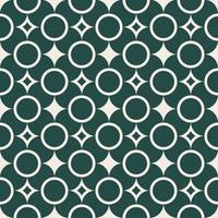 Abstract small geometric pattern. Geometric small circle star random pattern shape. Geometric contemporary white-green color seamless pattern background for decoration elements, wrapping. vector