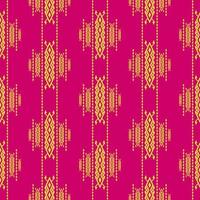 Ethnic aztec traditional colorful pattern. Traditional color ethnic tribal aztec abstract geometric shape seamless pattern background. Batik, sari ethnic surface pattern design for textile. vector
