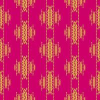 Ethnic aztec traditional colorful pattern. Traditional color ethnic tribal aztec abstract geometric shape seamless pattern background. Batik, sari ethnic surface pattern design for textile. vector