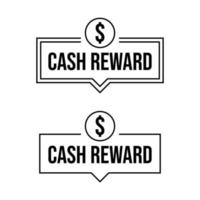 Cash reward money outline icon design vector