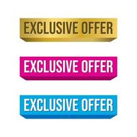 Exclusive offer shopping premium icon label design vector