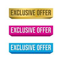 Exclusive offer shopping premium icon label design vector