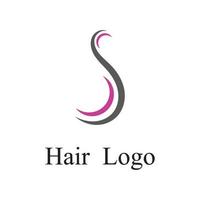 plantilla de logotipo de onda de cabello vector