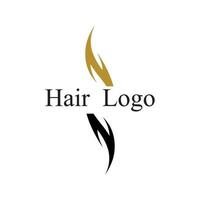 plantilla de logotipo de onda de cabello vector