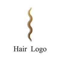 plantilla de logotipo de onda de cabello vector