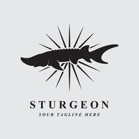 sturgeon logo and vector with slogan template