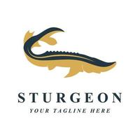 sturgeon logo and vector with slogan template