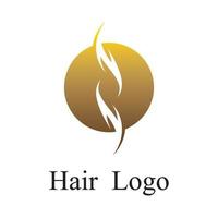 plantilla de logotipo de onda de cabello vector