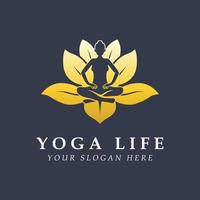 yoga logo and vector with slogan template