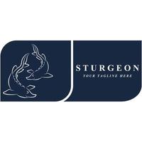 sturgeon logo and vector with slogan template