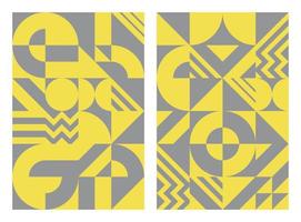 Abstract Background Scandinavian Style, Color Yellow and Gray. vector