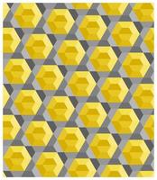 patrón de forma hexagonal de fondo transparente amarillo vector