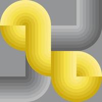 Twisted Pipe Shape Pattern Yellow Gradient Gray Background vector