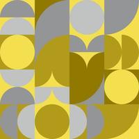 Abstract Pattern Bauhaus Style Circular Shape Semicircle vector
