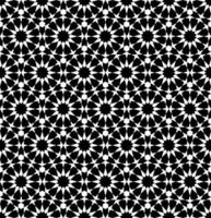 Twelve Pointed Star Pattern White Black Seamless Background vector