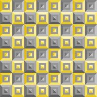 Yellow Squares Gray Checkered Grid Seamless Background vector