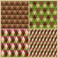 conjunto de papel tapiz de triángulo patrón de feliz navidad vector