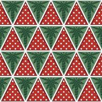 Christmas Tree And Cannabis Leaves Seamless Pattern vector