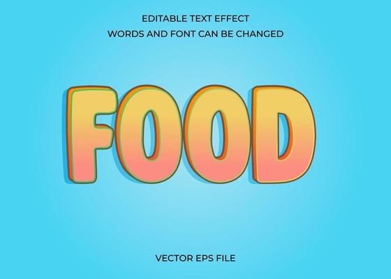 Food editable Text Effect