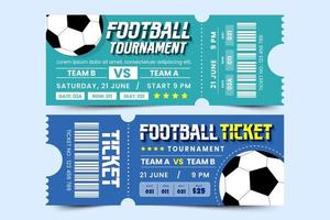 Football tournament sport event ticket design template simple and elegant design vector