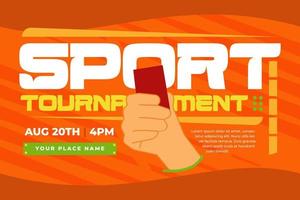 Football tournament sport event background design template easy to customize vector