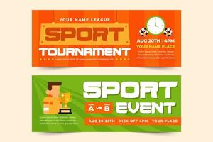 Football tournament sport event cover banner design template easy to customize vector